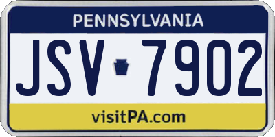 PA license plate JSV7902
