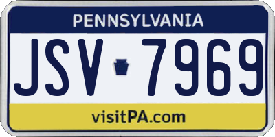 PA license plate JSV7969
