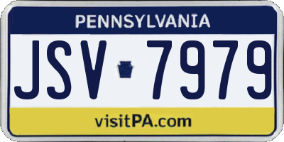 PA license plate JSV7979