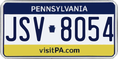 PA license plate JSV8054