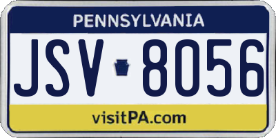 PA license plate JSV8056