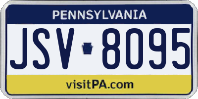 PA license plate JSV8095