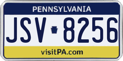 PA license plate JSV8256