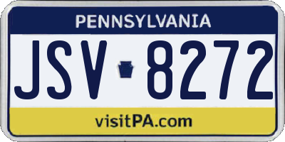 PA license plate JSV8272