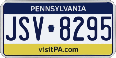 PA license plate JSV8295