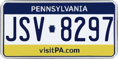 PA license plate JSV8297