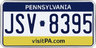 PA license plate JSV8395