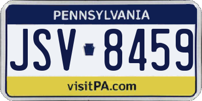 PA license plate JSV8459