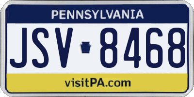 PA license plate JSV8468