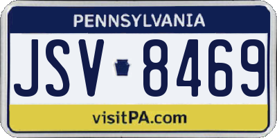 PA license plate JSV8469