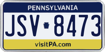 PA license plate JSV8473