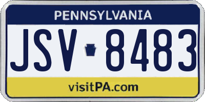 PA license plate JSV8483