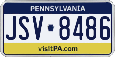 PA license plate JSV8486