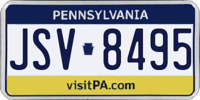 PA license plate JSV8495