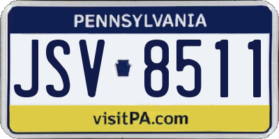 PA license plate JSV8511