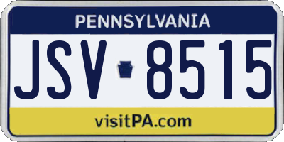 PA license plate JSV8515