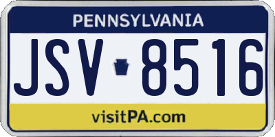 PA license plate JSV8516