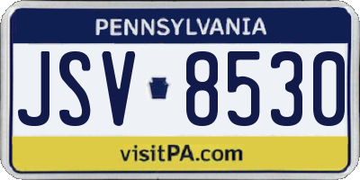 PA license plate JSV8530