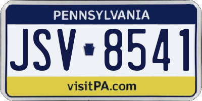 PA license plate JSV8541