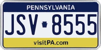 PA license plate JSV8555