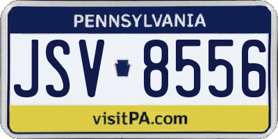 PA license plate JSV8556