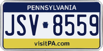PA license plate JSV8559
