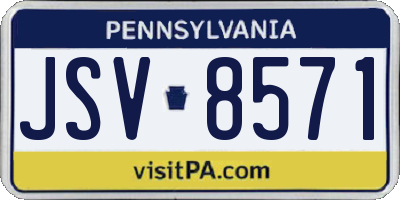PA license plate JSV8571