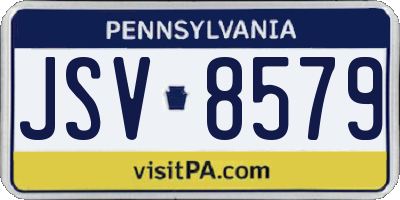 PA license plate JSV8579