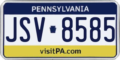 PA license plate JSV8585