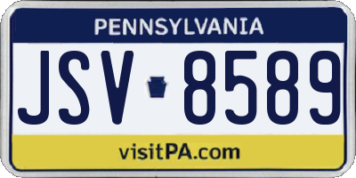 PA license plate JSV8589