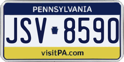 PA license plate JSV8590