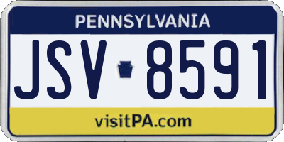 PA license plate JSV8591