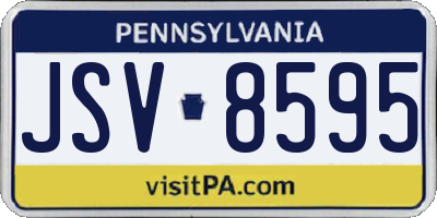 PA license plate JSV8595