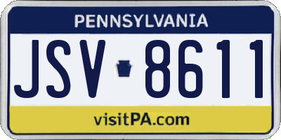 PA license plate JSV8611