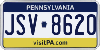 PA license plate JSV8620