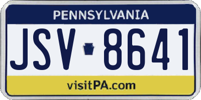 PA license plate JSV8641