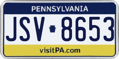 PA license plate JSV8653