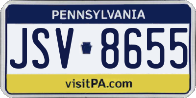 PA license plate JSV8655