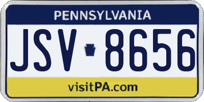 PA license plate JSV8656