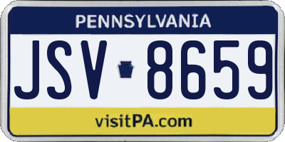 PA license plate JSV8659