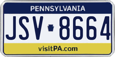 PA license plate JSV8664
