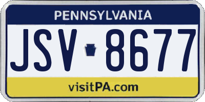 PA license plate JSV8677