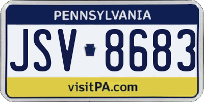 PA license plate JSV8683