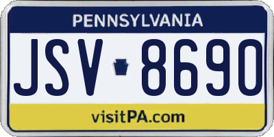 PA license plate JSV8690