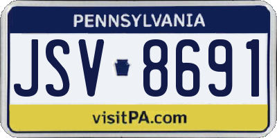 PA license plate JSV8691