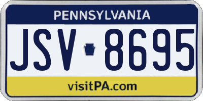 PA license plate JSV8695