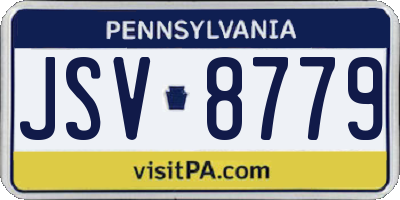 PA license plate JSV8779