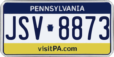PA license plate JSV8873