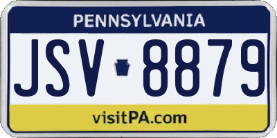 PA license plate JSV8879