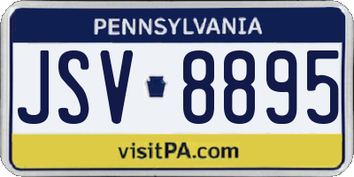 PA license plate JSV8895